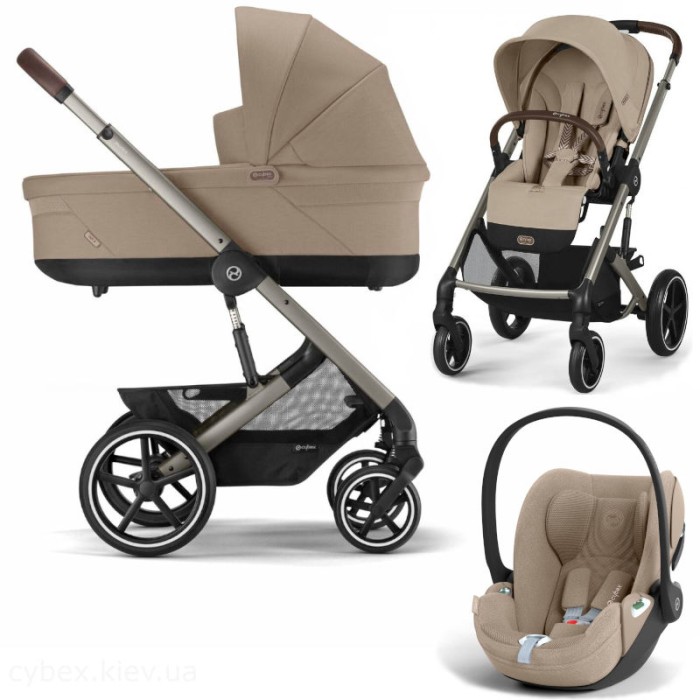 Коляска Cybex Balios S Lux 3 в 1 Almond Beige автокрісло Cloud T plus Cozy Beige