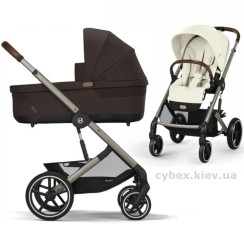 Коляска Cybex Balios S Lux Taupe 2 в 1 Seashell Beige люлька Chocolate Brown