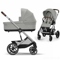Cybex Balios S Lux SLV Stone Grey коляска 2 в 1