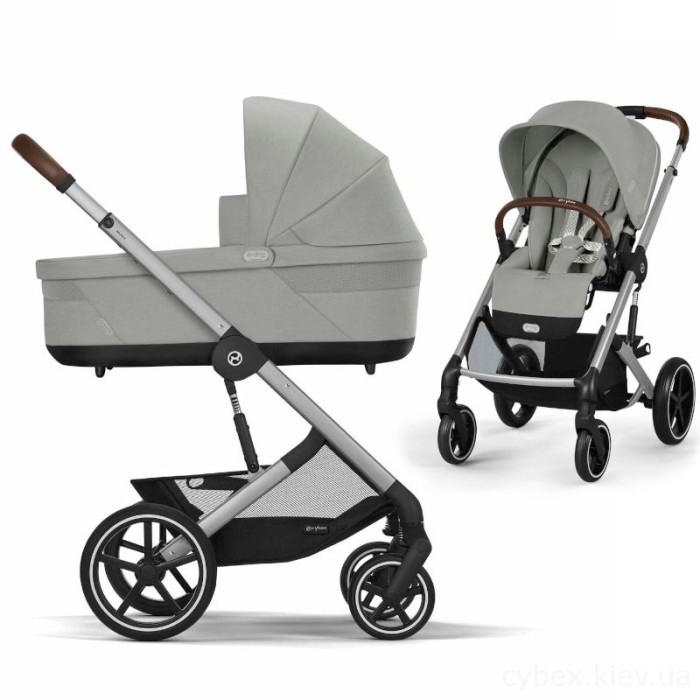 Cybex Balios S Lux SLV Stone Grey коляска 2 в 1
