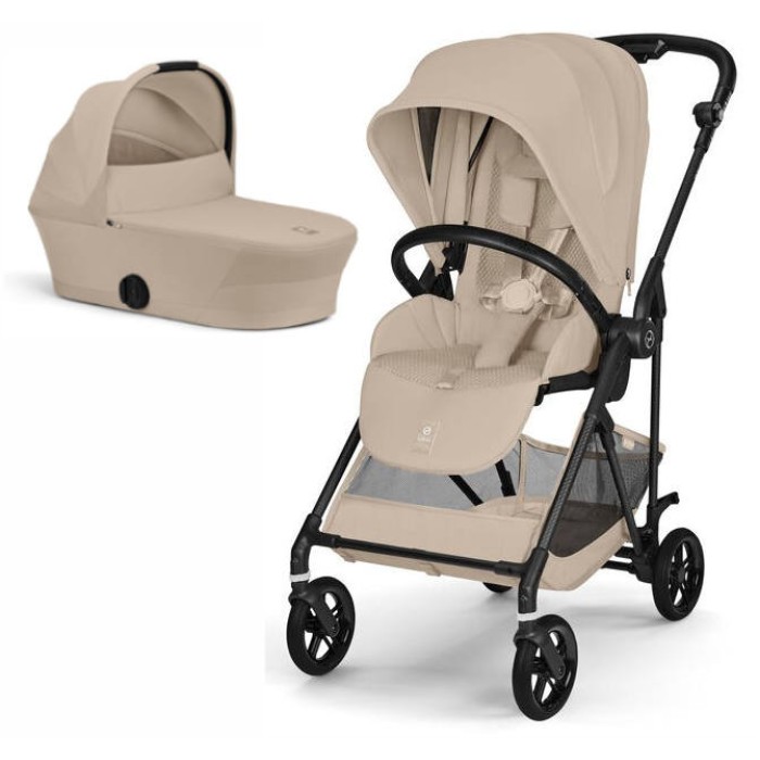 CYBEX Melio 2-in-1 Carbon Almond Beige Stroller