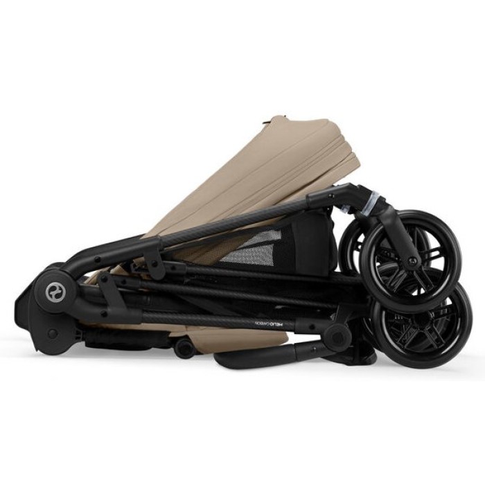 Melio Carbon Almond Beige stroller (with bumper)