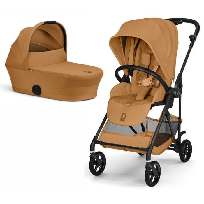 Cybex Melio Carbon Cinnamon Yellow коляска 2 в 1