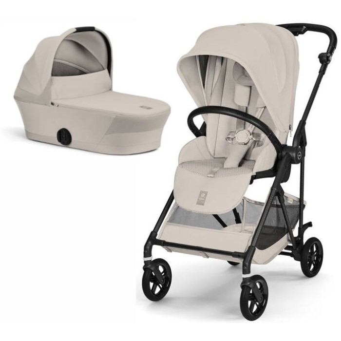 Cybex Melio Carbon Dune Grey коляска 2 в 1