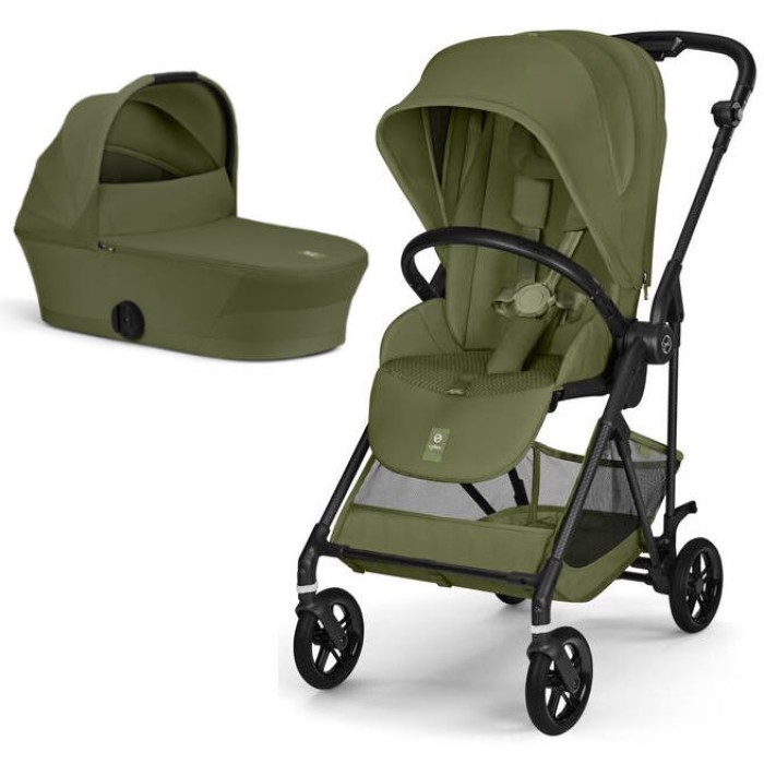Cybex Melio Carbon Moss Green коляска 2 в 1