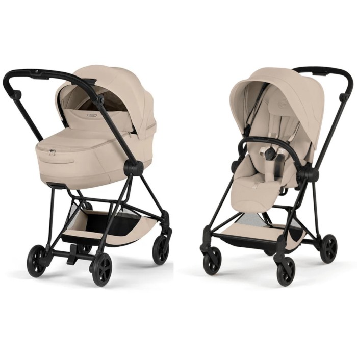 Cybex Mios Style Collection Cozy Beige шасі Matt Black 5.0 коляска 2 в 1