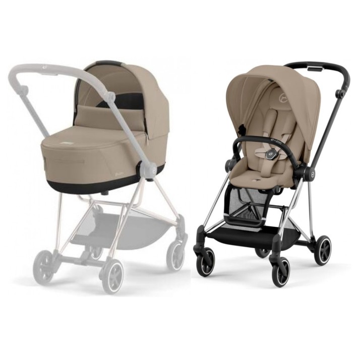 Cybex Mios Cozy Beige шасі Chrome Black 4.0 коляска 2 в 1