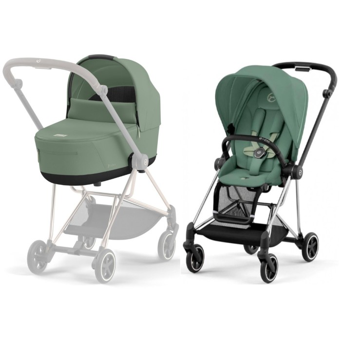 Cybex Mios Leaf Green шасі Chrome Black 4.0 коляска 2 в 1
