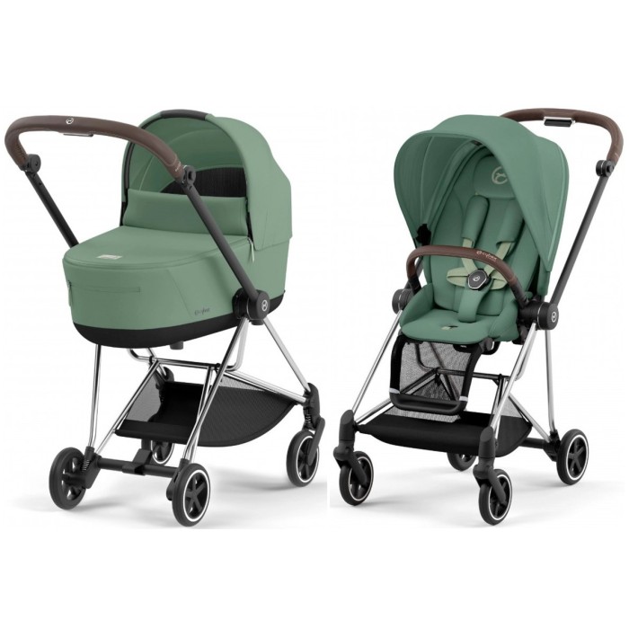 Cybex Mios Leaf Green шасі Chrome Brown 4.0 коляска 2 в 1