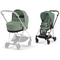Cybex Mios 4.0 Leaf Green chassis Rosegold stroller 2 in 1