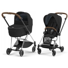 Cybex Mios Sepia Black шасі Chrome Brown 4.0 коляска 2 в 1