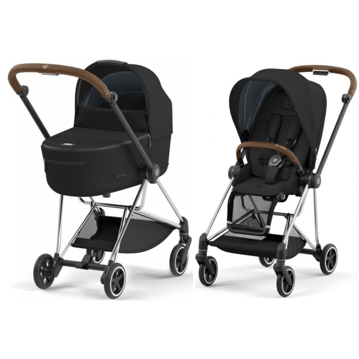 Cybex Mios Sepia Black шасі Chrome Brown 4.0 коляска 2 в 1