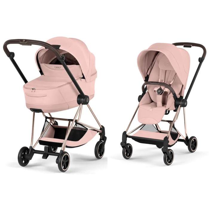 Cybex Mios Style Collection Peach Pink шасі Rosegold 5.0 коляска 2 в 1