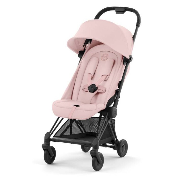 Stroller Coya Matt Black Peach Pink