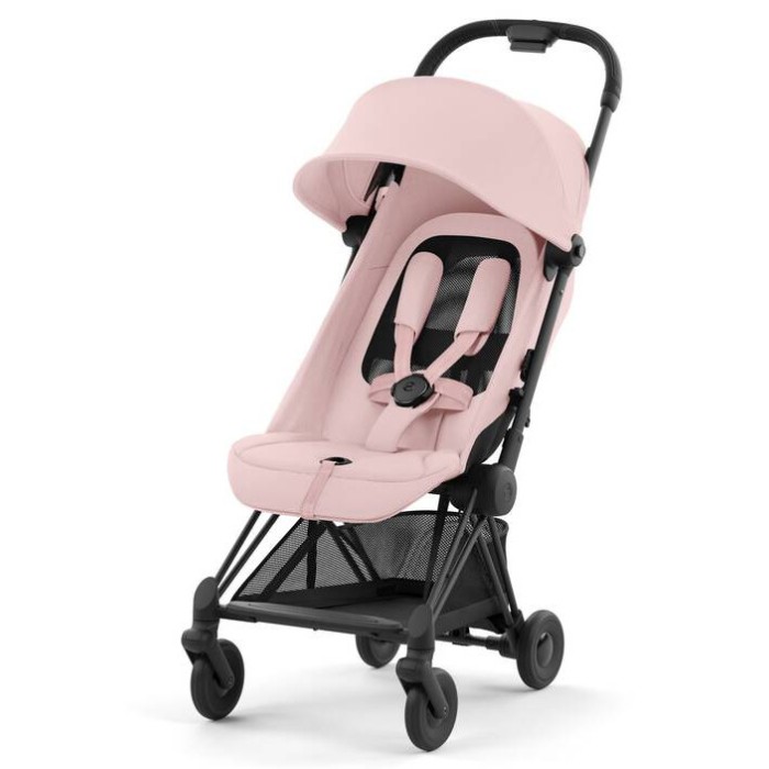 Stroller Coya Matt Black Peach Pink