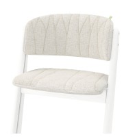 Seat Board and Backrest cushions with Lemo Platinum Chair Cream White