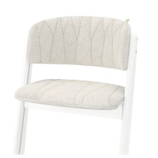 Seat Board and Backrest cushions with Lemo Platinum Chair Cream White