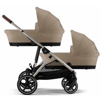 Cybex Gazelle S 2 в 1 Almond Beige stroller for twins