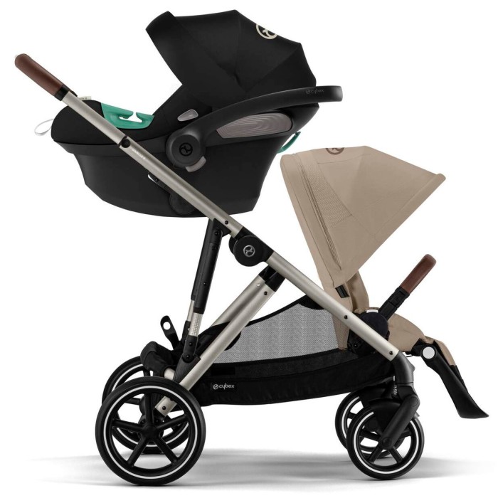 Cybex Gazelle S Almond Beige коляска для двійні