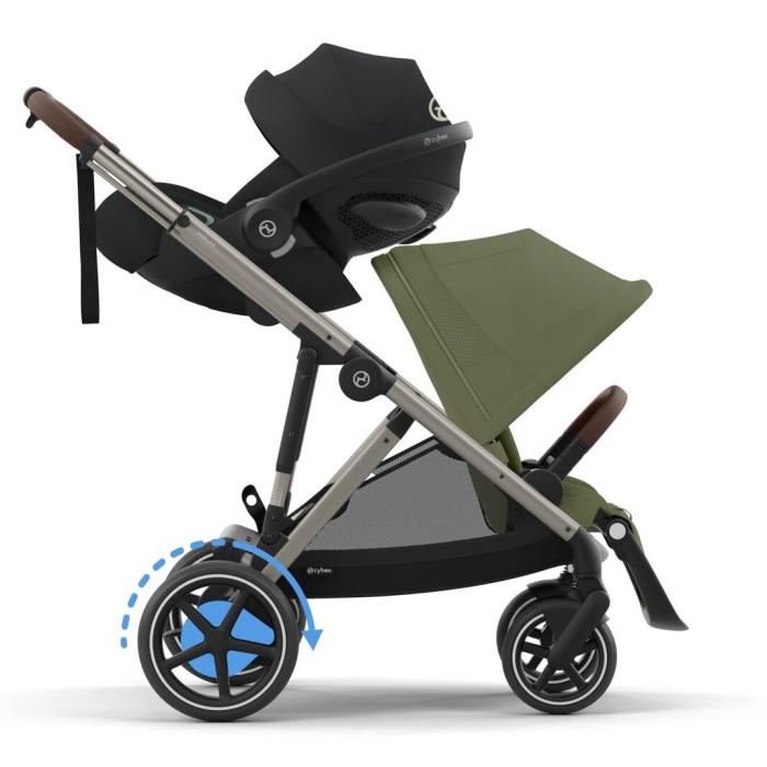 Cybex e-Gazelle S Moss Green коляска для двійні