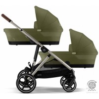 Cybex e-Gazelle S 2 в 1 Moss Green коляска для двійні з електроприводом