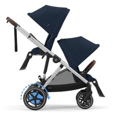 Cybex e-Gazelle S Ocean Blue коляска для двійні