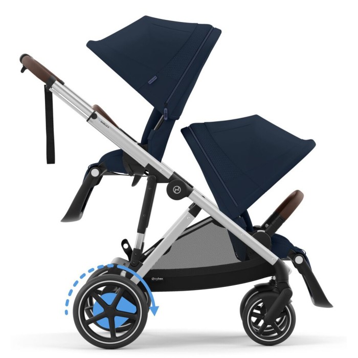 Cybex e-Gazelle S Ocean Blue коляска для двійні