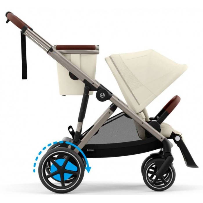 Cybex e-Gazelle S 2 в 1 Seashell Beige коляска для двійні  з електроприводом