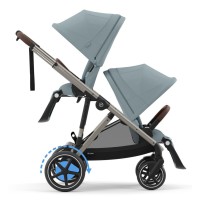 Cybex e-Gazelle S Stormy Blue коляска для двійні
