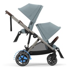 Cybex e-Gazelle S Stormy Blue коляска для двійні