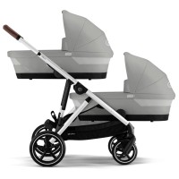 Cybex Gazelle S 2 в 1 Stone Grey коляска для двійні