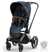 Stroller Cybex ePriam Jewels of Nature chassis Chrome Brown 4.0