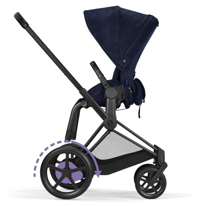 Stroller Cybex ePriam Rebellious Luxury chassis Matt Black 4.0
