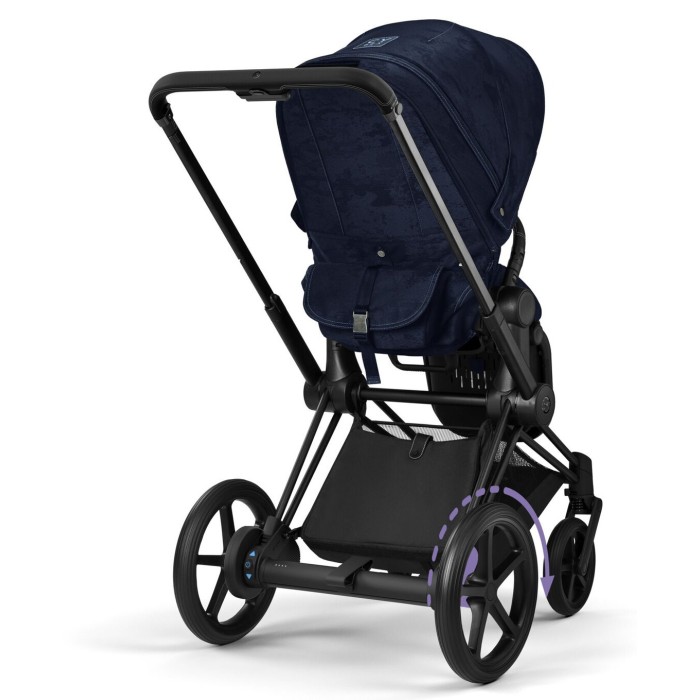 Stroller Cybex ePriam Rebellious Luxury chassis Matt Black 4.0