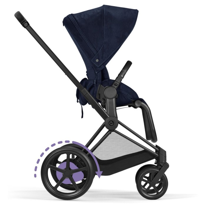Stroller Cybex ePriam Rebellious Luxury chassis Matt Black 4.0