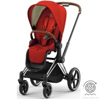Stroller Cybex ePriam Autumn Gold chassis Chrome Brown 4.0