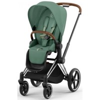 Stroller Cybex Priam Leaf Green chassis Chrome Brown 4.0