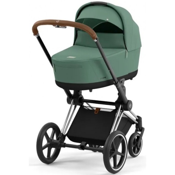Cybex ePriam Leaf Green шасі Chrome Brown 4.0 коляска 2 в 1