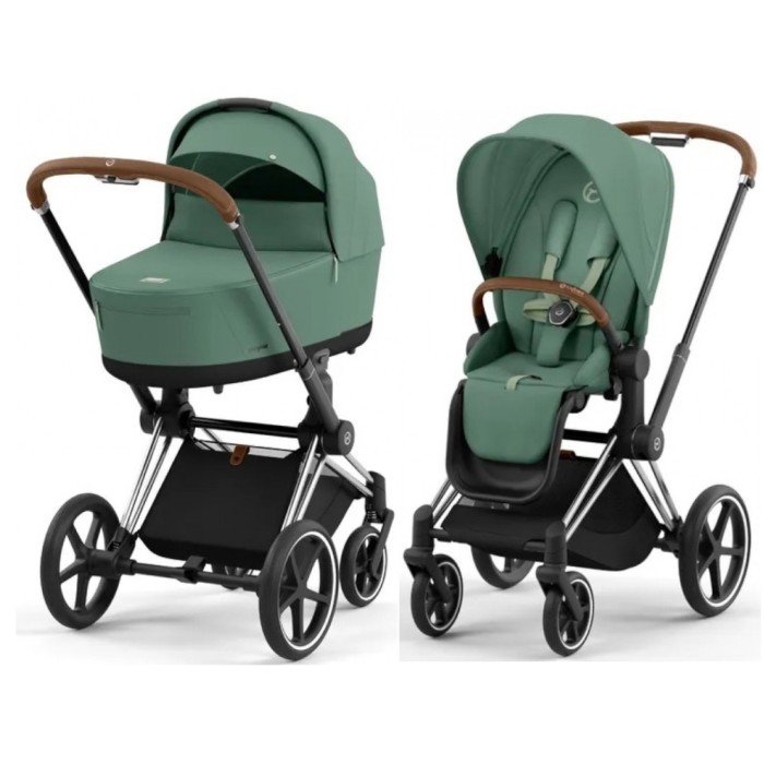 Cybex Priam 4.0 коляска 2 в 1 Leaf Green шасі Chrome Brown