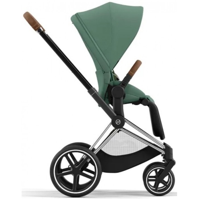 Cybex ePriam Leaf Green шасі Chrome Brown 4.0 коляска 2 в 1