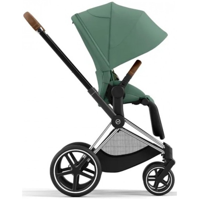 Коляска Cybex Priam Leaf Green шасі Chrome Brown