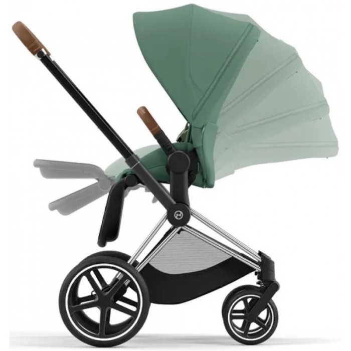 Коляска Cybex Priam Leaf Green шасі Chrome Brown