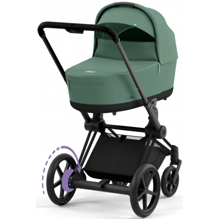 Cybex ePriam Leaf Green шасі Matt Black 4.0 коляска 2 в 1