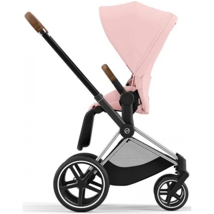Коляска Cybex Priam Peach Pink шасі Chrome Brown 