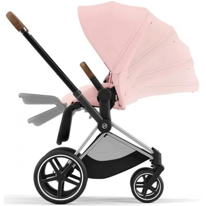 Коляска Cybex Priam Peach Pink шасі Chrome Brown 