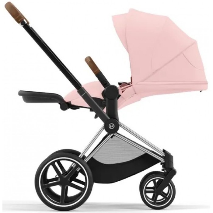 Коляска Cybex Priam Peach Pink шасі Chrome Brown 