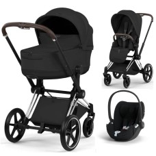 Cybex Priam Style Collection 3 в 1 Sepia Black шасі Chrome 5.0 автокрісло Cloud T plus