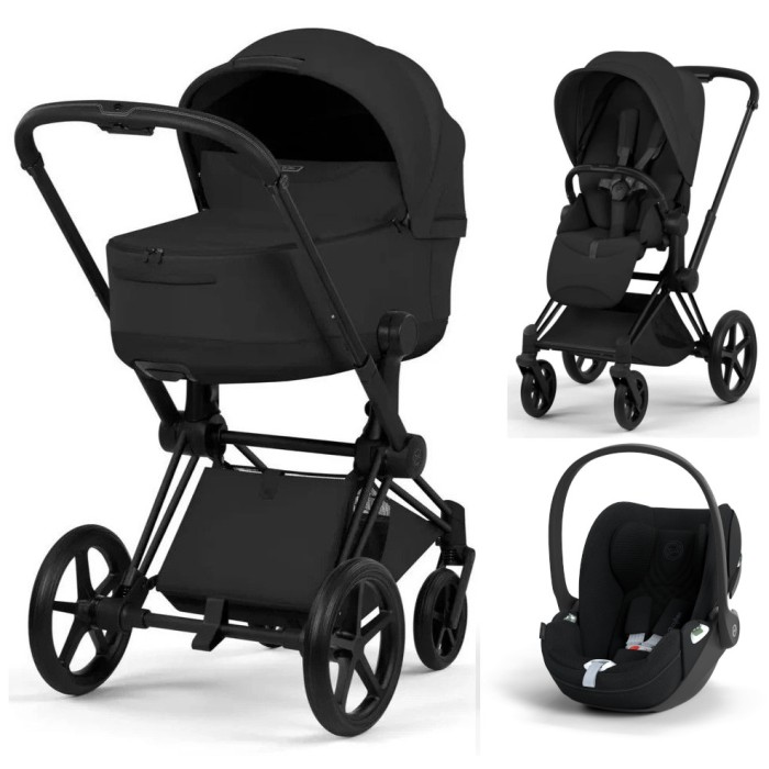 Cybex Priam Style Collection 3 в 1 Sepia Black шасі Matt Balck 5.0 автокрісло Cloud T plus