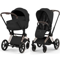 Cybex Priam Style Collection 5.0 Sepia Black шасі Rosegold коляска 2 в 1