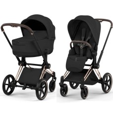 Cybex Priam Style Collection 5.0 Sepia Black шасі Rosegold коляска 2 в 1